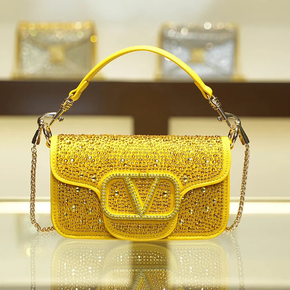 Fashion Diamond Inlay Bag