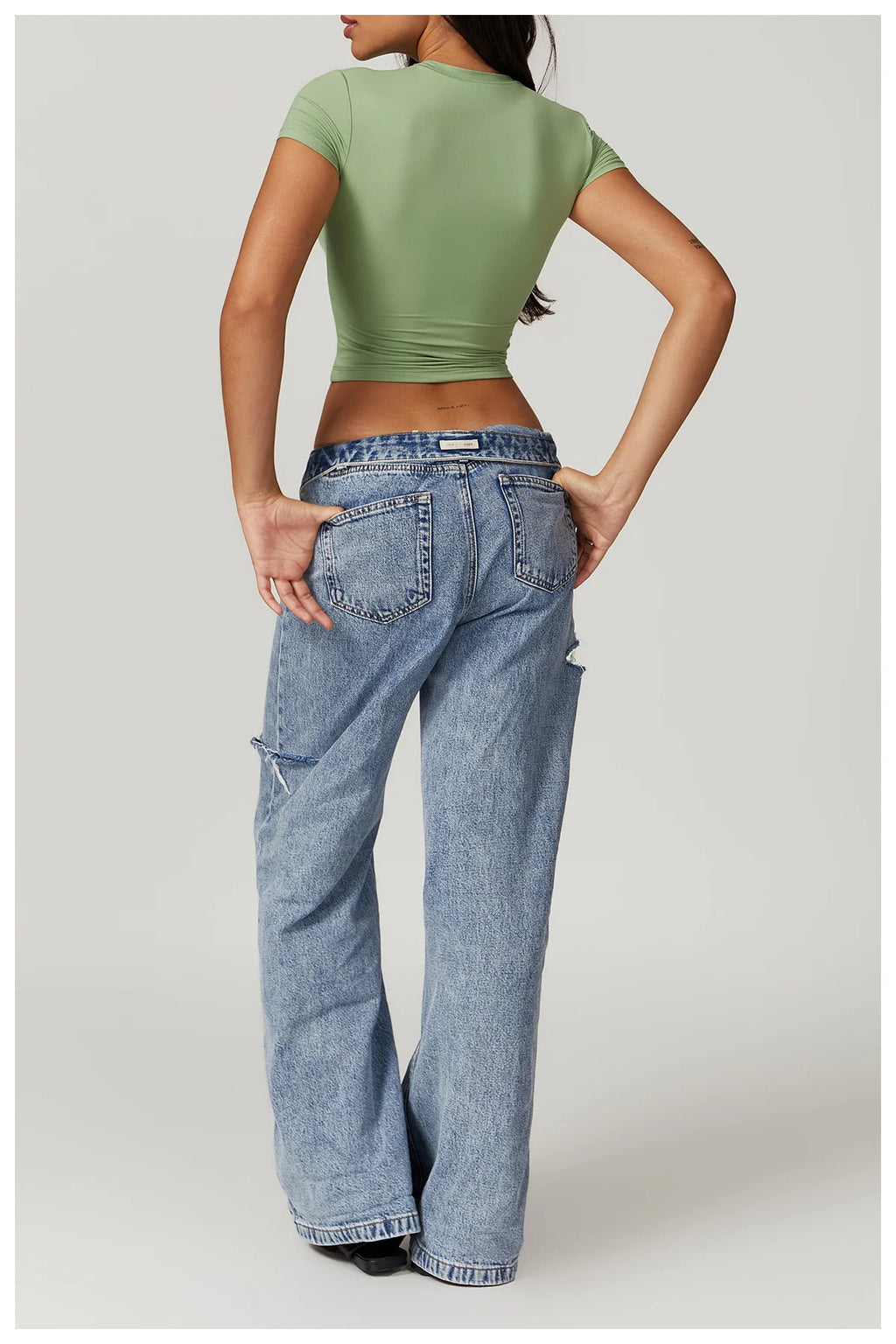Nylon Short Sleeve True-To-Size Fit Crop Top