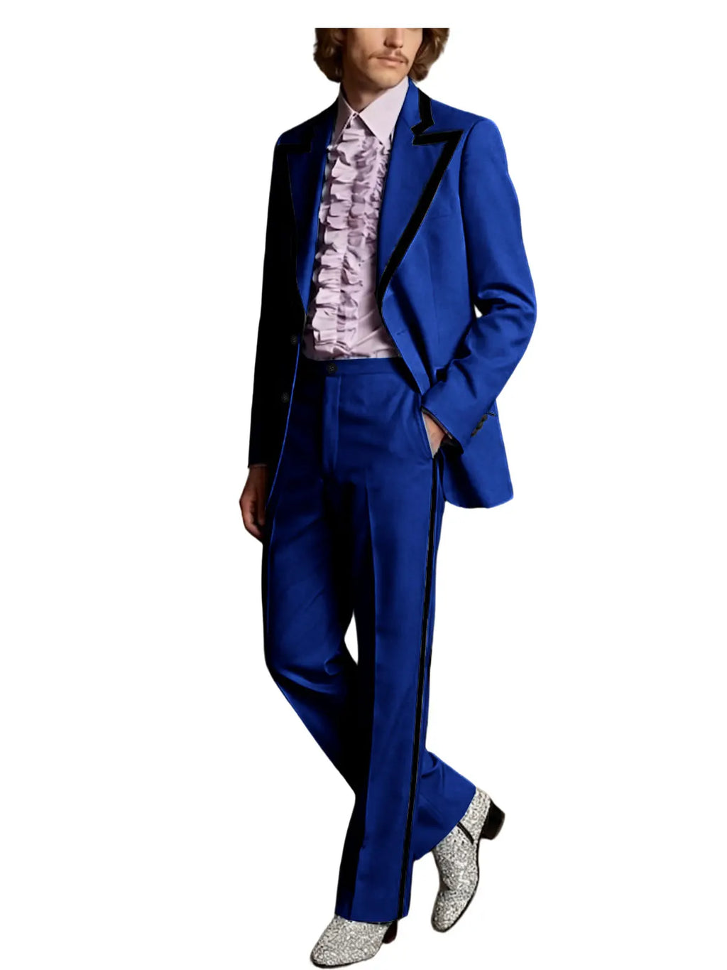 Black Trim Slim Tuxedo Suit Set
