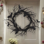 Bat Branch Halloween Wreath