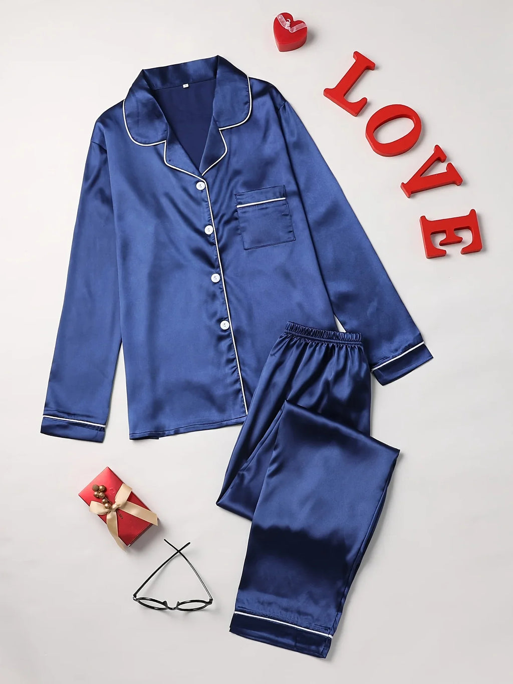 Women's Solid Pajama Set