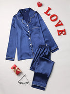 Women's Solid Pajama Set