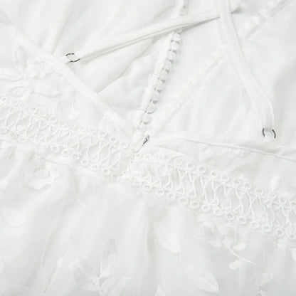 Elegant Embroidery V-Neck Dress