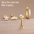 Zircon Water Drop Hoops