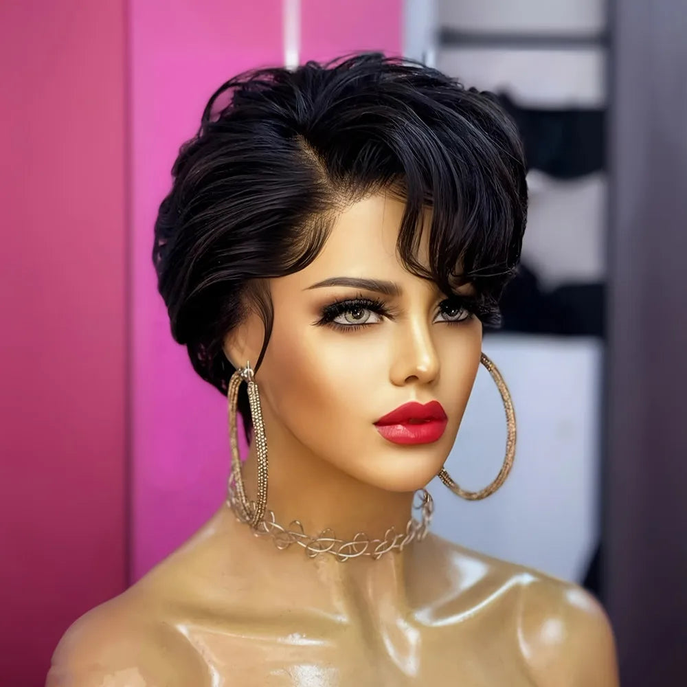 Short Curly Pixie Wig