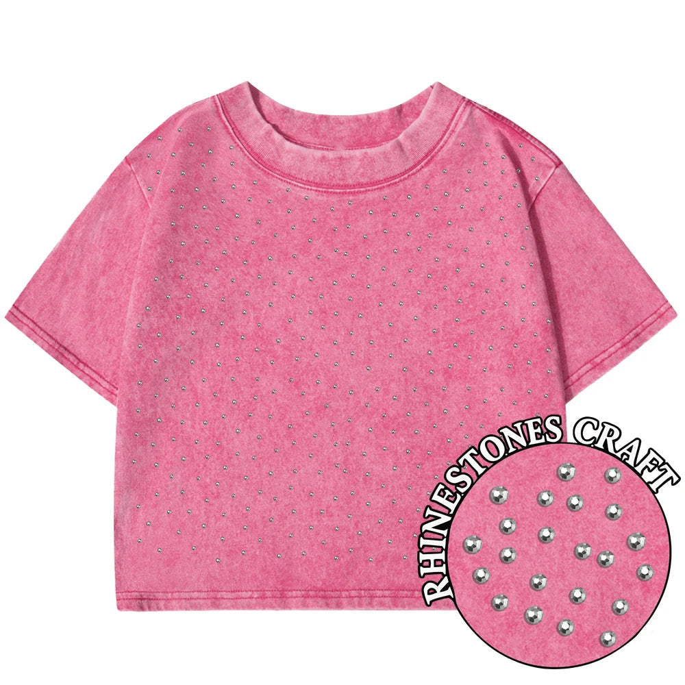 Knit Solid Crew Neck True-To-Size Fit Crop Top