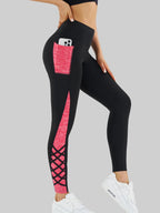 Contrast Geometric Print Yoga Leggings