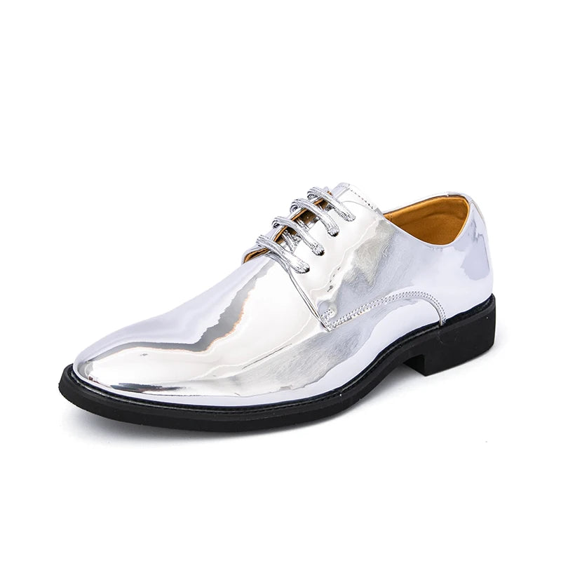 Patent Leather Pointed Oxfords