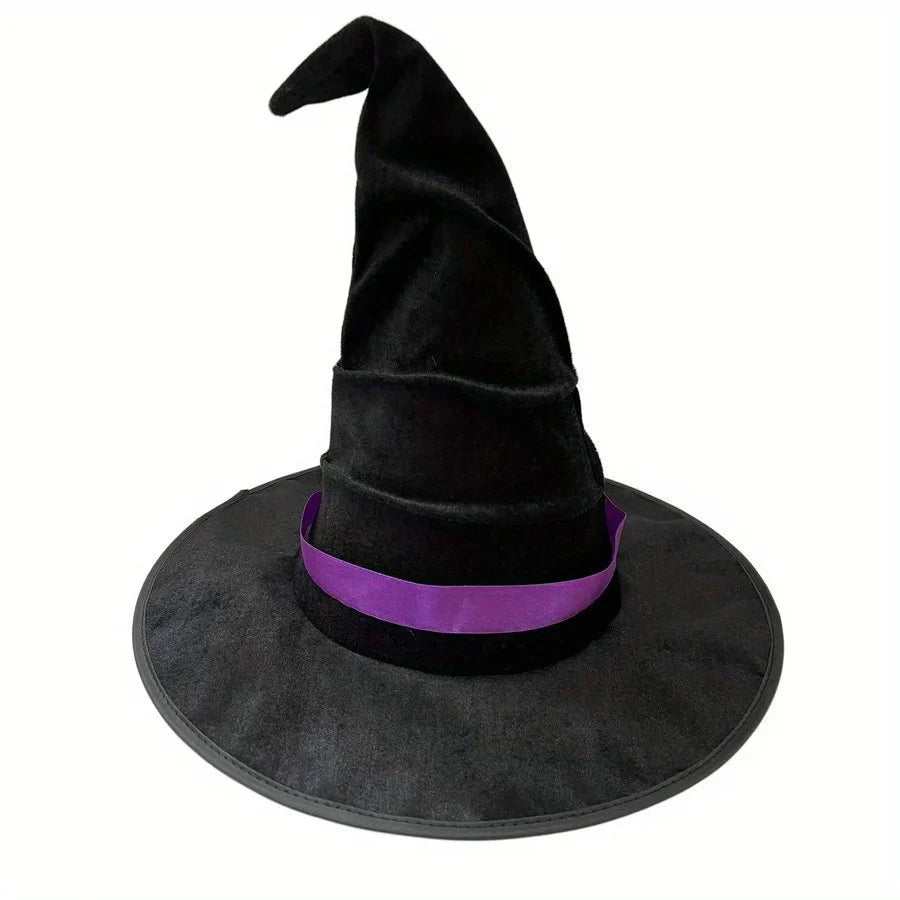 Crumpled Velvet Witch Hat