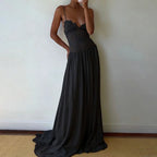 Hollow-Out Lace Patchwork Maxi Dress
