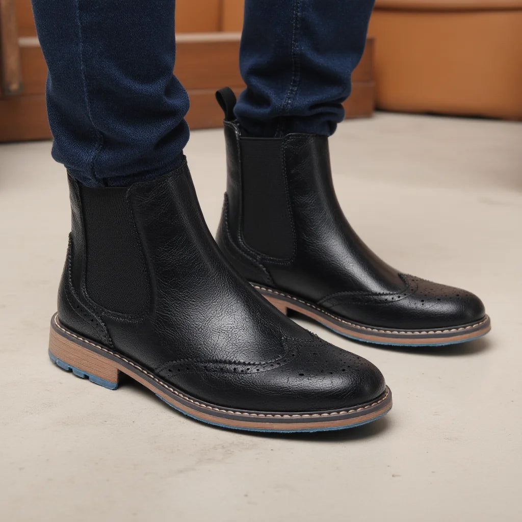 Brogue Chelsea American Leather Boots