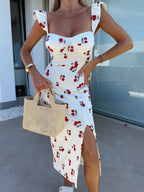 Floral Slit Midi Dress