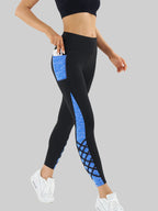 Contrast Geometric Print Yoga Leggings