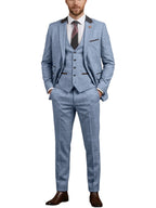 Linen Three-Piece Notch-Lapel Suit