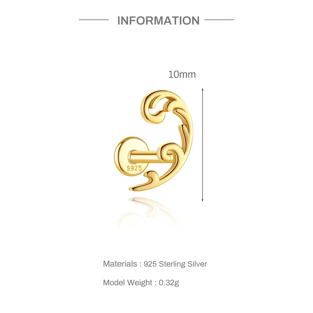 Gold Zircon Stud Earrings