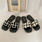 Roman Square Slippers