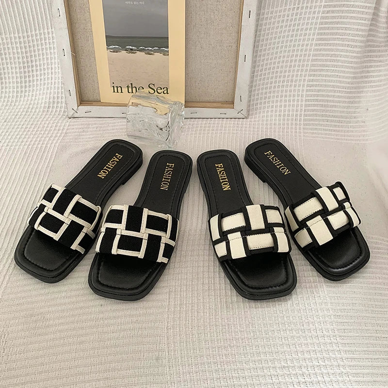 Roman Square Slippers