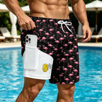 Duck Print Quick-Dry Swim Trunks