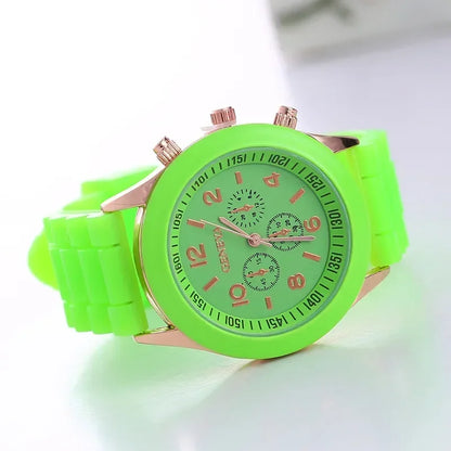Female Quartz Silicone Strap Watch