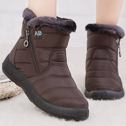 Fur Lined Waterproof Ankle Boots
