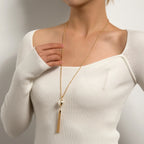 Vintage Pearl Tassel Necklace