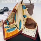 Polka Dot Square Silk Scarf