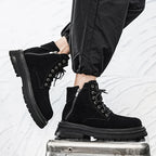 Suede English Style Short Boots
