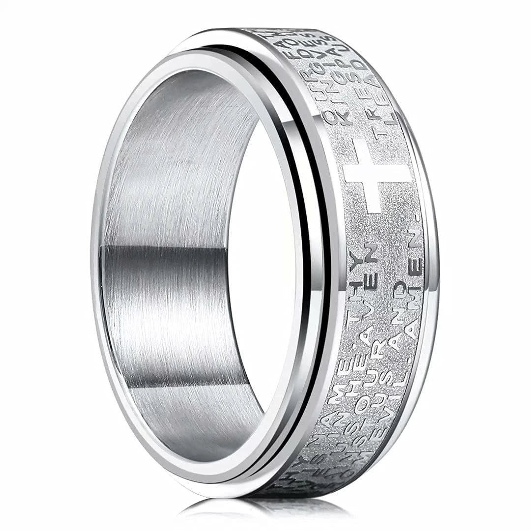 Carofeez Cross Spinner Ring
