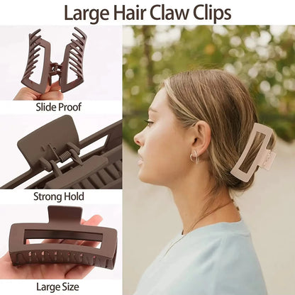 Coffee Hair Claw Clips