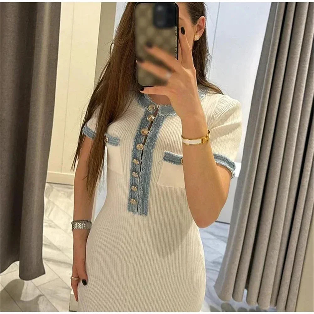 Elegant Knit Maxi Dress