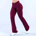 WAREBALL Cross-Waist Flared Leggings