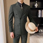 British Linen Slim Groom Suit Set