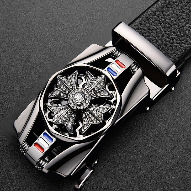 Genuine leather automatic belt