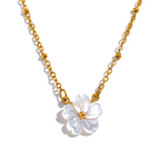 Flower Shell Pendant Necklace