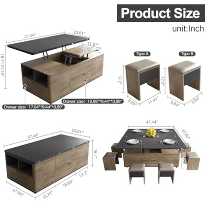 Multifunctional Lifting Coffee Table