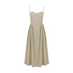 Elegant Spaghetti Strap Midi Dress