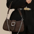Retro Frosted Baguette Bag