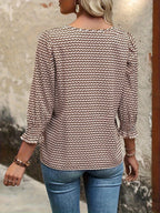 Striped Three-Quarter Sleeve Top