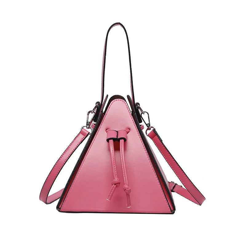 Luxury Leather Triangle Shoulder Bag