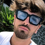Steampunk square sunglasses