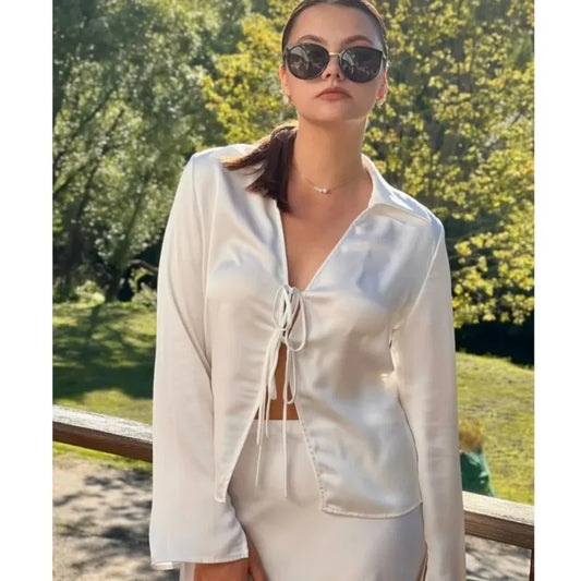 Elegant Satin Slim Shirt