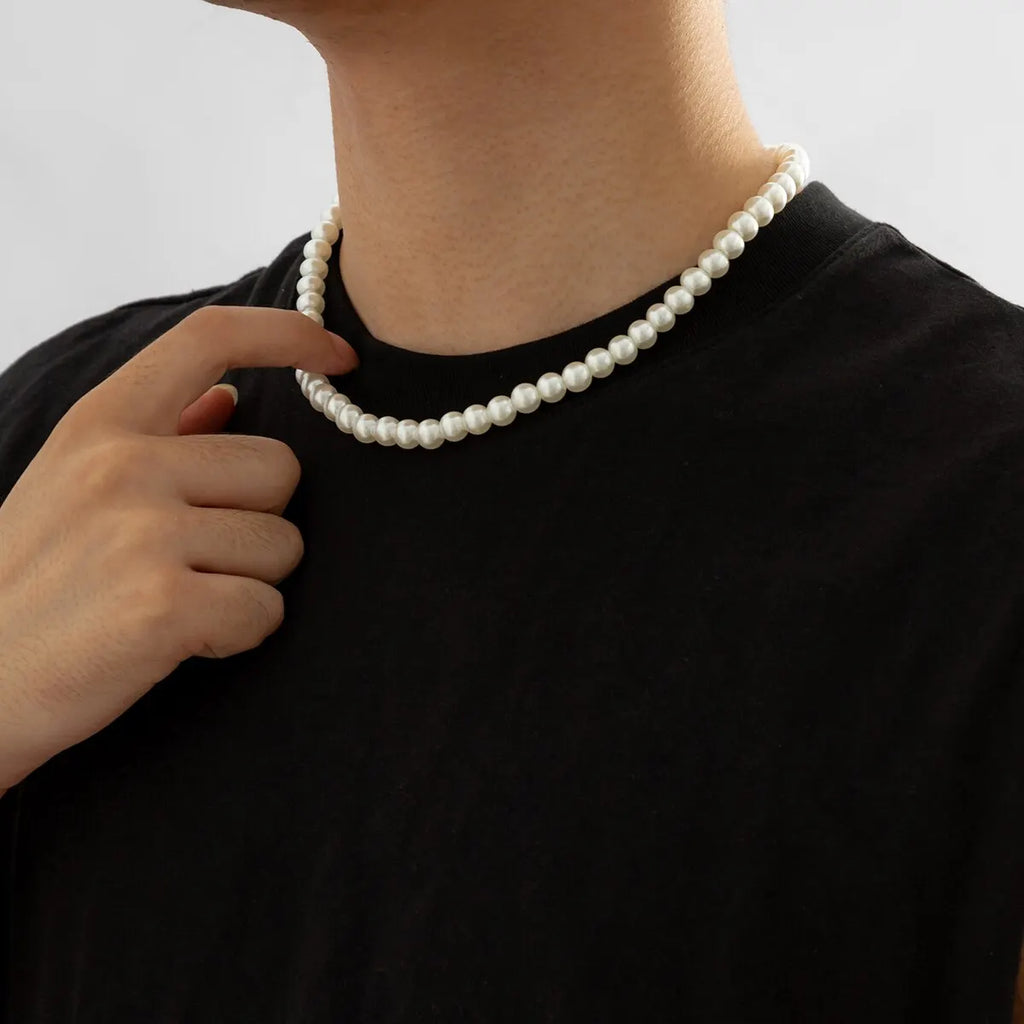 Imitation Pearl Choker Necklace