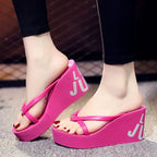 Women Cross Wedge Slippers