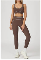 Knit Construction Sleeveless True-To-Size Fit Two-Piece Yoga Set