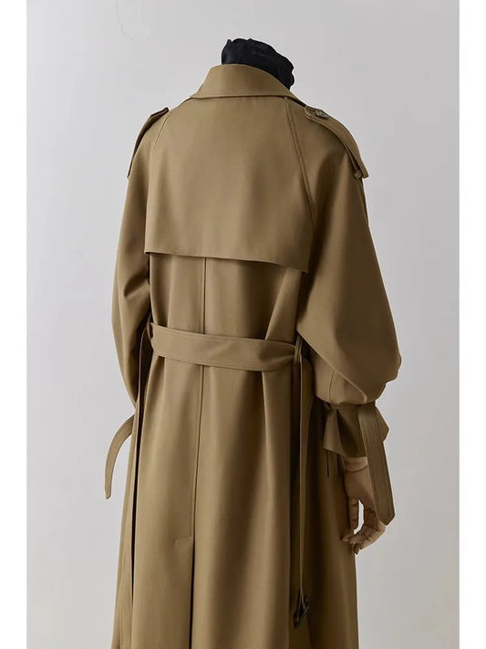 Women’s Oversized Khaki Long Trench Coat