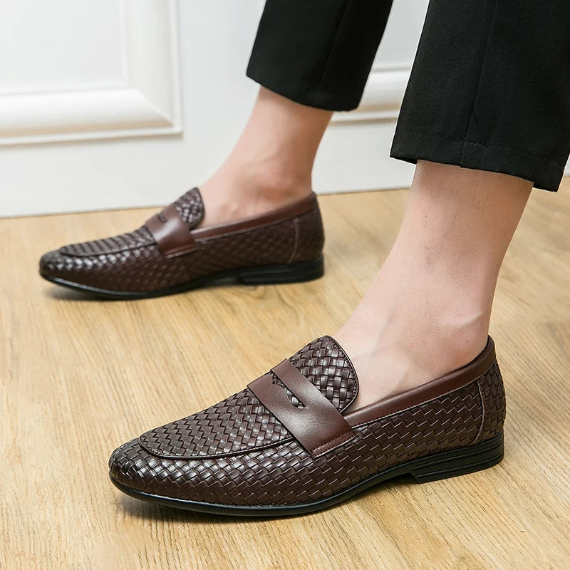 Genuine Leather Bean Loafers