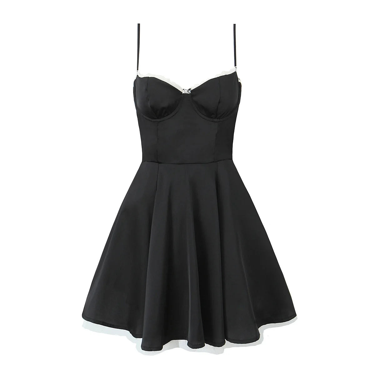Satin Spaghetti Strap Mini Dress