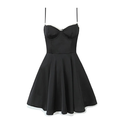 Satin Spaghetti Strap Mini Dress