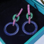 Crystal Leaf Drop Earrings