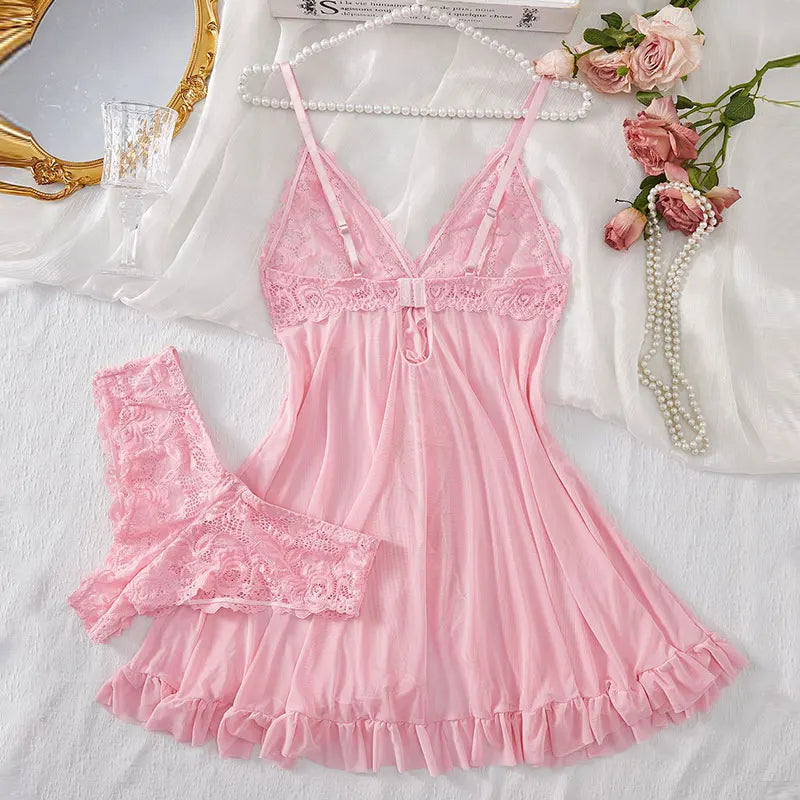 Lace 2-Piece Nightgown Set